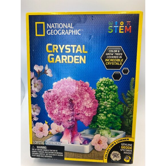 National Geographic Crystal Garden Kit - Includes Genuine Geode Specimen Crystal - Picture 1 of 7